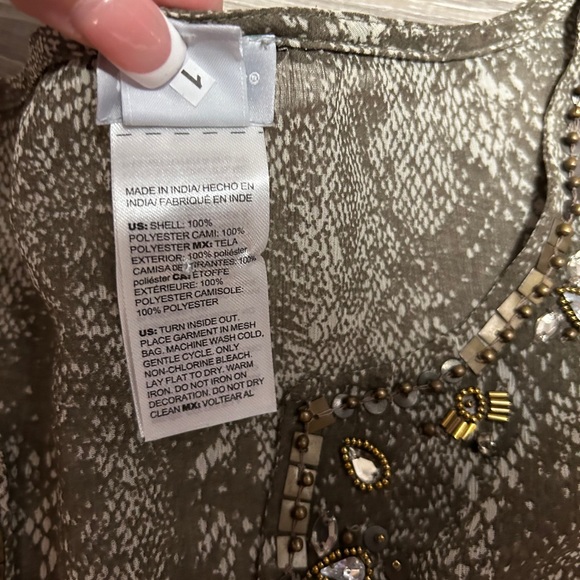 Chico’s Python Lined Tunic Size 3 (XL) - Picture 4 of 5